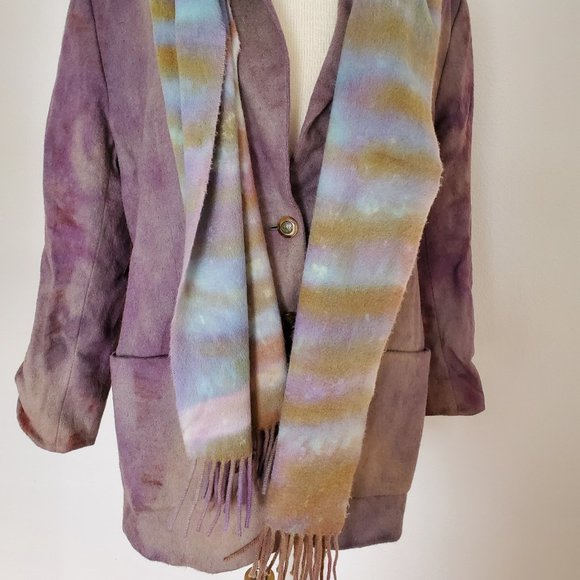Wool camel Blazer coat Jacket purple 10 12 14 16 XL plus unisex Gray beige - Picture 13 of 15